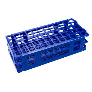 Test Tube Rack. For 16 mm Tubes, 60 Places, Polypropylene, Blue