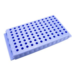 Microcentrifuge Tube Rack. 96 Places, Reversible, Polypropylene, Lavender