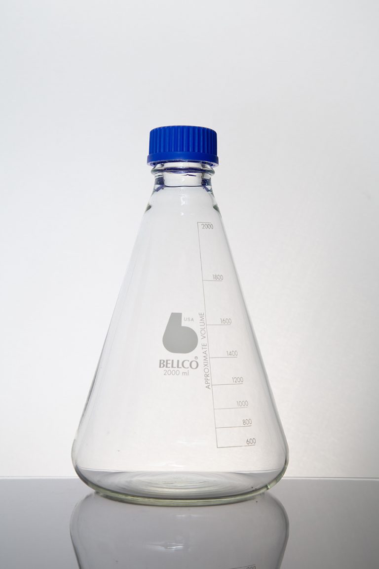 Graduated Erlenmeyer Flask 2L w/ 45mm Screw Cap SKU 251502000