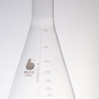 Graduated Media Storage / Dispensing Flask w/ Break Resistant Lip 2000mL SKU:2530-02000