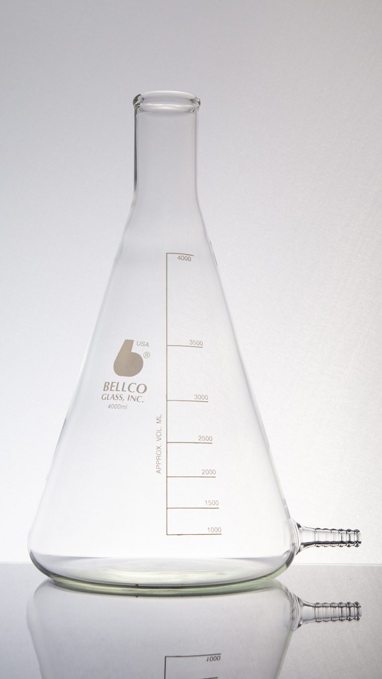 Graduated Media Storage/ Dispensing Flask w/ Break Resistant Lip 4000mL