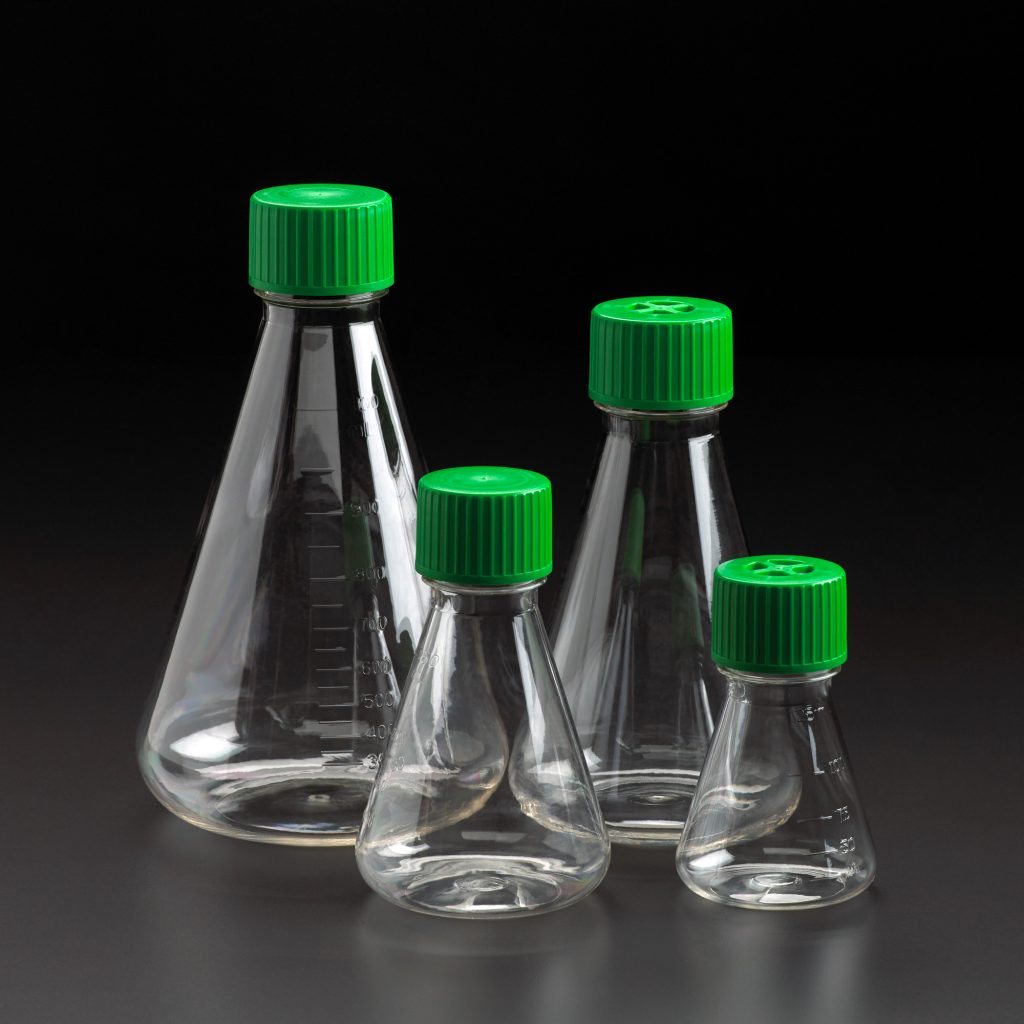 Erlenmeyer Flask, Vent & Solid Cap Bellco Glass Laboratory Glassware