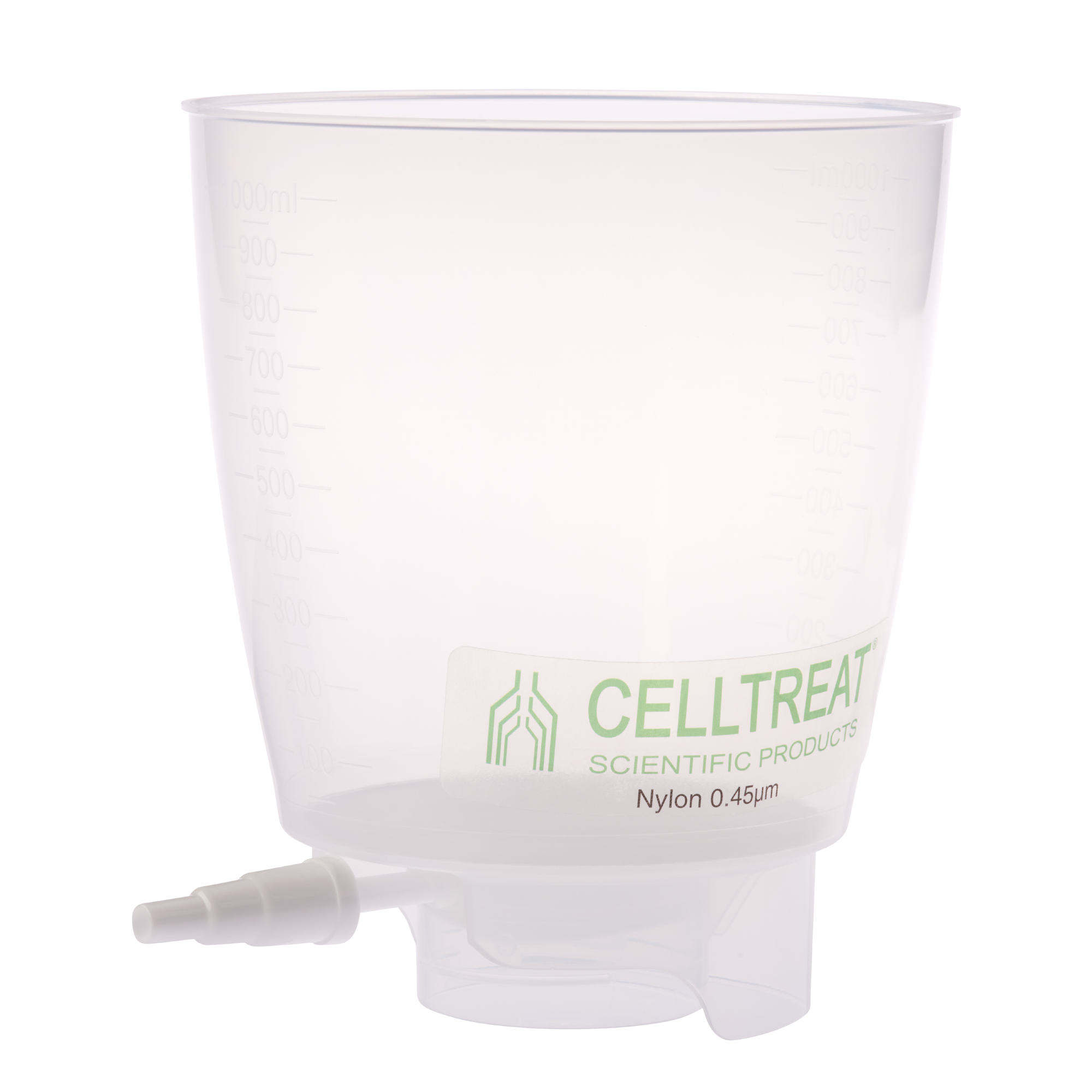 1000mL Polypropylene Bottle Top Filter, Nylon Filter Material, 0.45um,  90mm, Non-sterile SKU: 2297-36000 - Bellco Glass