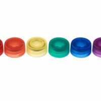 CAP ONLY, Screw Top Micro Tube Cap, O-Ring, Translucent, Assorted, Sterile