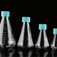 1000 mL PC Conical Erlenmeyer Flasks, Flat Bottom, Seal Caps, Sterile,1/pk, 6/cs