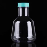 2L PC High Efficient Erlenmeyer Flasks, Flat Base, Seal Cap, Sterile, 1/pk, 4/cs