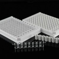 96 Well ELISA Plate, 8-Well, Detachable, High Binding, White, Sterile, 5/pk, 50/cs