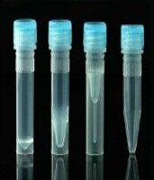 0.5 mL Self-Standing Vials, Natural Color Caps, External Thread, with Sealing Ring, Sterile, 50/pk, 500/box, 2000/cs