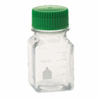 125mL Media Bottle, Square, PET, Individually Wrapped, Sterile
