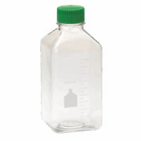 1000mL Media Bottle, Square, PET, Individually Wrapped, Sterile