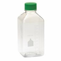 1000mL Media Bottle, Square, PET, Bulk, Sterile