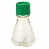 125mL Erlenmeyer Flask, Vent Cap, Baffled Bottom, PC, Sterile