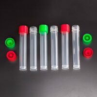 12mL Transport Tube, Red Cap - Bag, Sterile (Caps and Tubes Packed Separately)