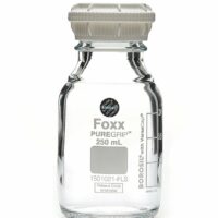 PUREGRIP  Glass Bottles, Media, Round, Clear, GL45 VersaCap , 250mL