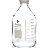 PUREGRIP  Glass Bottles, Media, Round, Clear, GL45 VersaCap , 2,000mL