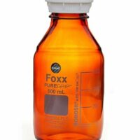 PUREGRIP Glass Bottles, Media, Round, Amber, GL45 VersaCap , 500mL