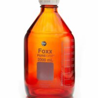 PUREGRIP Glass Bottles, Media, Round, Amber, GL45 VersaCap , 2,000mL