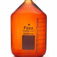 PUREGRIP Glass Bottles, Media, Round, Amber, GL45 VersaCap , 20,000mL