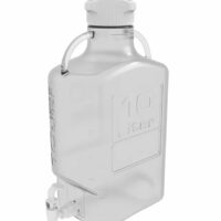 EZclear 10L (2.5 Gal) BPA-Free PETG Space Saving Carboy with 83mm (83B) VersaCap and 13L Max Capacity with Spigot Large Pinched Handles,1/EA