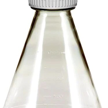 Flask, 1L, PC, 53B Cap, Sterile, Vented, 6/PK