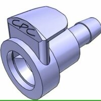EZBio  MPC Connector, Female MPC to 1/4" HB, PC, Non-Valved, 5/PK