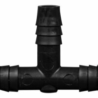 T Connector Fitting Pack, Polyethylene, 3/8" HB x 3/8" HB to 3/8" HB, 100/PK