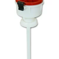 EZwaste 4" Safety Funnel, HDPE, Red Lid, VersaCap S-70, 1/EA