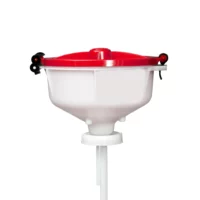 EZwaste 8" Safety Funnel, HDPE, Red Lid, VersaCap S-70, 1/EA