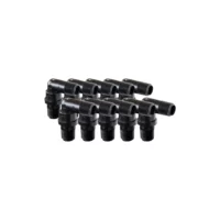 EZwaste Replacement Fittings, 1/4" MNPT, 90 Elbow, 10/PK