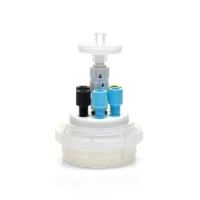 PUREGRIP  Universal HPLC Solvent Reservoir, VersaCap  GL45 Assembly, 4 x Ports- OD Tube-3.2 mm (1/8") & 1.6 mm (1/16"), 1/EA