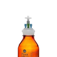 PUREGRIP  Universal HPLC Solvent Reservoir Bottle Assembly, VersaCap  GL45, 500mL Amber Reagent Bottle, 3 X Ports- OD Tube 3.2mm (1/8")&1.6mm (1/16"), 1/EA