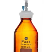 PUREGRIP  Universal HPLC Solvent Reservoir Bottle Assembly, VersaCap  GL45, 1L Amber Reagent Bottle, 1 X Ports- OD Tube 3.2mm (1/8") & 1.6mm (1/16"), 1/EA