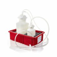 Vactrap XL, 4 L + 1 L, HDPE, Red Bin, 6.4mm (1/4") ID Tubing, 1/EA