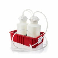 Vactrap XL, 4 L + 4 L, HDPE, Red Bin, 6.4mm (1/4") ID Tubing, 1/EA