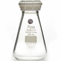 PUREGRIP Glass Flasks, Erlenmeyer, Clr, GL45 VersaCap , 250mL