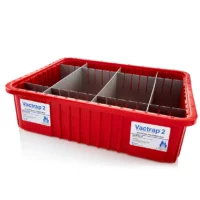 Vactrap  2 Secondary Container Spill Basin, Safety Tray with Dividers, for use with Vactrap2  XXL Red 22in x 17in x 6in  Vacuum Trap System or for General Lab Safety, Waste Storage, and Spill Containment, 1/EA