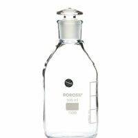 Borosil Bottles, Reagent, Clear, with Stoppers, 500mL, 24/29