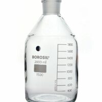 Borosil Reagent Bottles Plain Narrow Mouth, Graduated I/C Glass Stopper 2000 mL