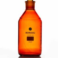 Borosil Bottles, Reagent, Amber, with Stoppers, 1,000mL, 29/32