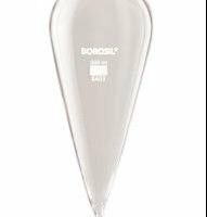 Borosil Separating Funnel Pear Shape Boroflo Stopcock PTFE Key I/C glass stopper 60 mL