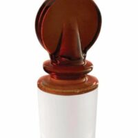 Borosil Amber Solid Penny Head Glass Stopper 7/16