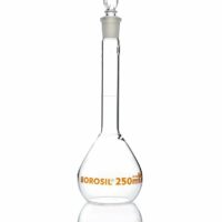 Borosil  Flasks, Volumetric, Class A, Clear, PP Stopper, 500mL, 19/26, Ind. Cert
