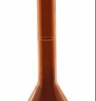 Borosil Amber Volumetric Flask With Glass/Plastic Stopper, ASTM E288 Class A, 500 mL