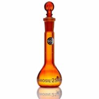 Borosil Flasks, Volumetric, Class A, WM, Amber, Glass St., 25mL, 12/21, Bat. Cert