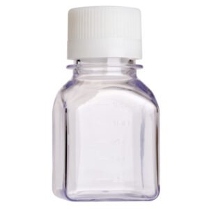 125mL Media Bottle, Square, PETG, Bulk, Sterile