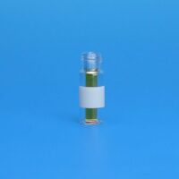 350uL Clear R.A.M. Interlocked  Vial/Flat Bottom Insert, 12x32mm, 9mm Thread with White Marking Spot