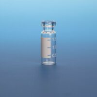 Silanized - 2.0mL LO (Large Opening) Clear Vial, 12x32mm, with White Graduated Spot, 11mm Crimp