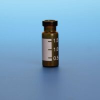 Silanized - 2.0mL LO (Large Opening) Amber Vial, 12x32mm, with White Graduated Spot, 11mm Crimp
