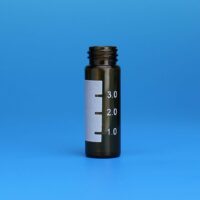 4.0mL Amber Vial, 15x45mm, with White Graduated Spot, 13-425mm Thread