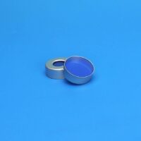 20mm Silver Seal, 3mm Thick Clear PTFE/Blue Silicone Septa, Ultra Low Bleed
